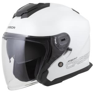 Casco abierto para motocicleta Cassida Jet Tech 2.0 Solid blanco, negro y gris
