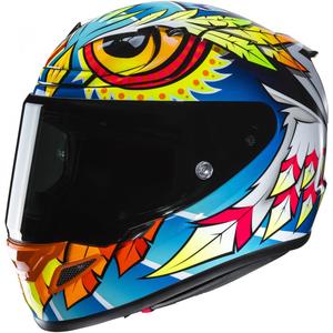 Casco integral para moto HJC RPHA 12 Spasso MC3H azul-amarillo-rojo
