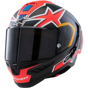 Casco integral para motocicleta Alpinestars Supertech R10 Limited Edition Jack Miller en carbono mate rojo-azul-amarillo-blanco