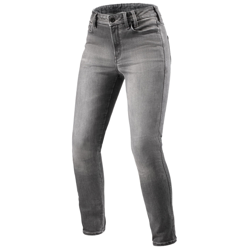 Vaqueros de motociclista ajustados para mujer Revit Shelby 3 en gris lavado