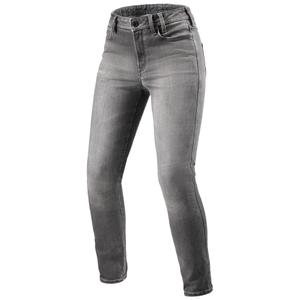 Vaqueros de motociclista ajustados para mujer Revit Shelby 3 Short en gris lavado