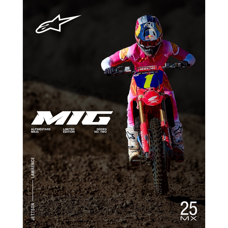 Pantalones de motocross Alpinestars Supertech Limited Edition MIG Fluo en rosa, blanco y naranja