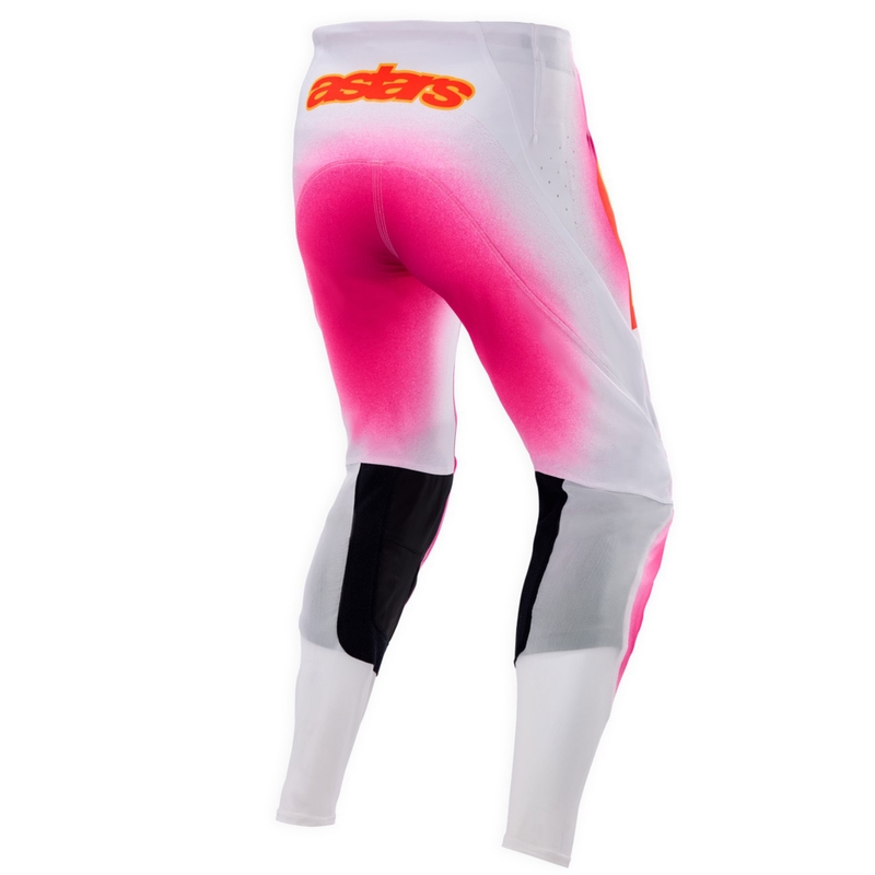 Pantalones de motocross Alpinestars Supertech Limited Edition MIG Fluo en rosa, blanco y naranja