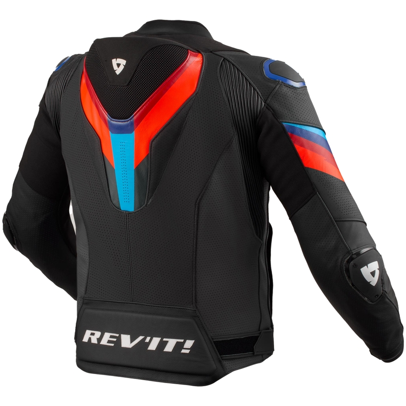 Chaqueta de moto Revit Quantum 3 Pro negra y azul