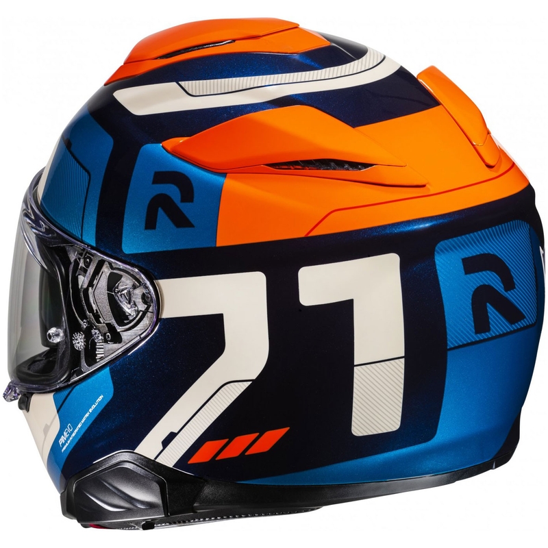 Casco integral para moto HJC RPHA 71 Cozad MC27 azul-naranja-beige