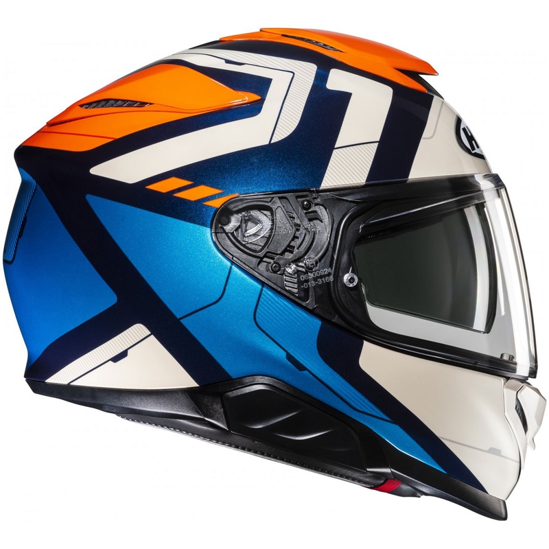 Casco integral para moto HJC RPHA 71 Cozad MC27 azul-naranja-beige