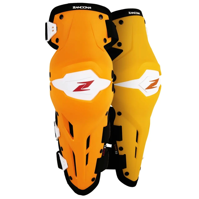 Rodilleras para moto Zandona X-Treme Kneeguard naranja-blanco