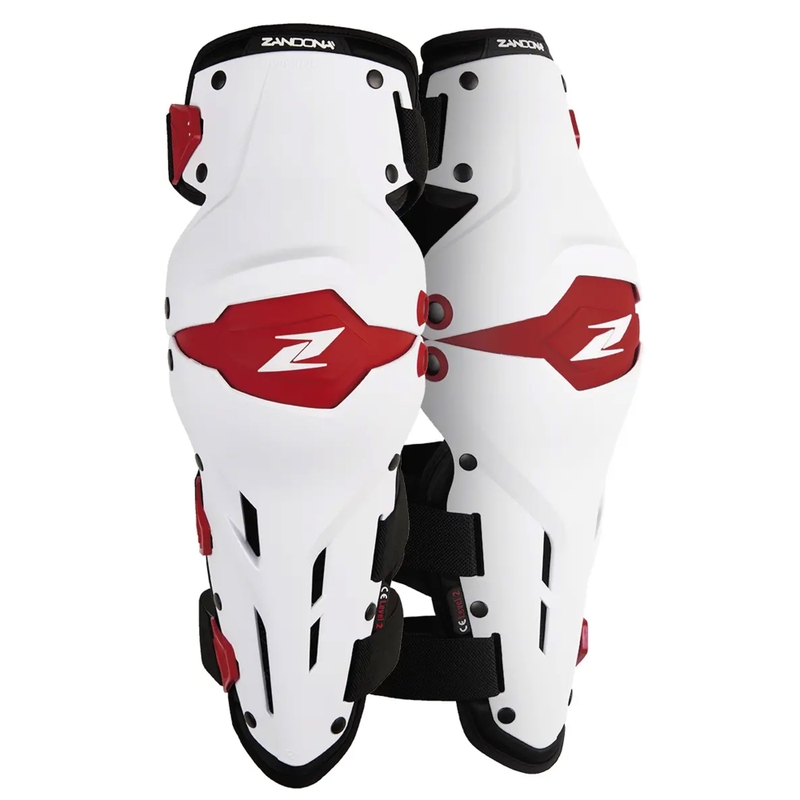 Rodilleras para moto Zandona X-Treme Kneeguard blanco-rojo