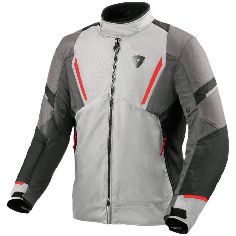 Chaqueta de moto Revit Undulate H2O gris plata