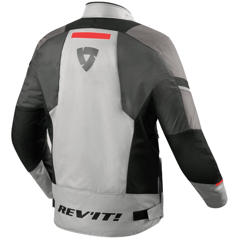 Chaqueta de moto Revit Undulate H2O gris plata