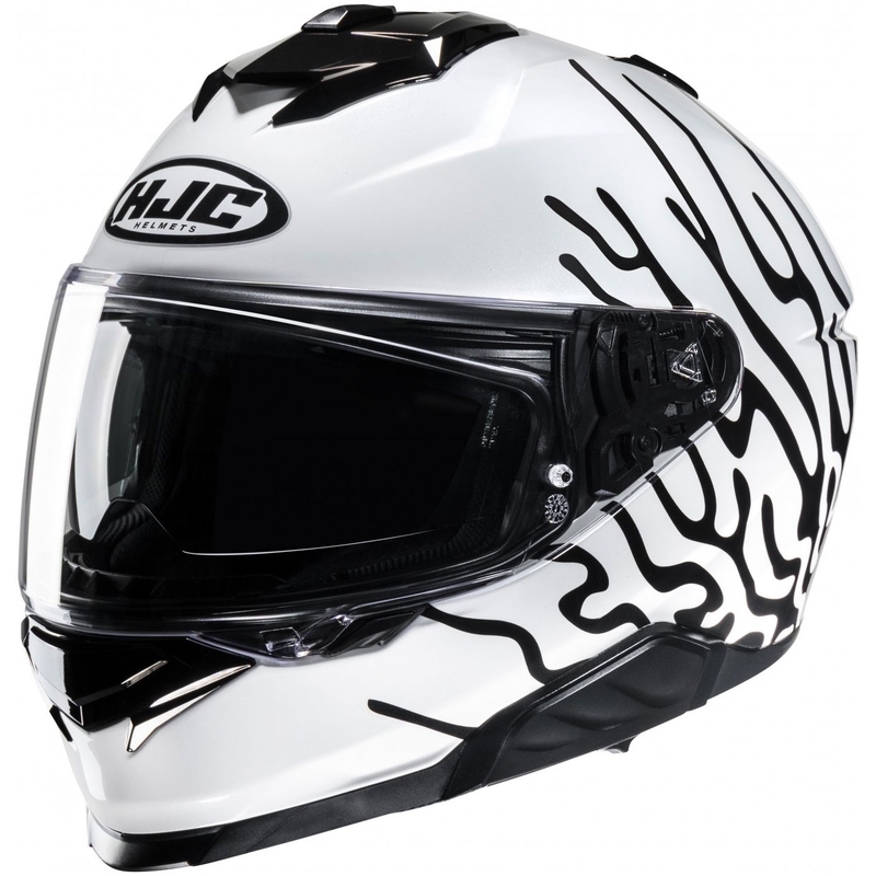 Casco integral de moto HJC i71 Celos MC3H blanco-negro-amarillo