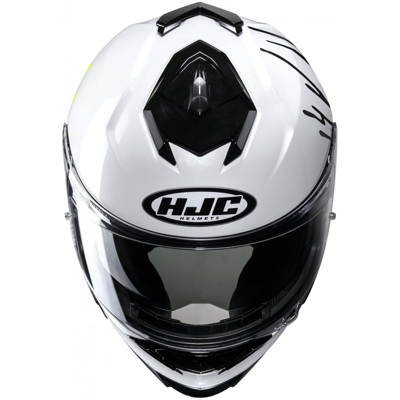 Casco integral de moto HJC i71 Celos MC3H blanco-negro-amarillo