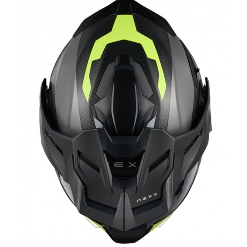 Casco de moto abatible Nexx X.Lifecountry Terra gris mate-amarillo fluo liquidación