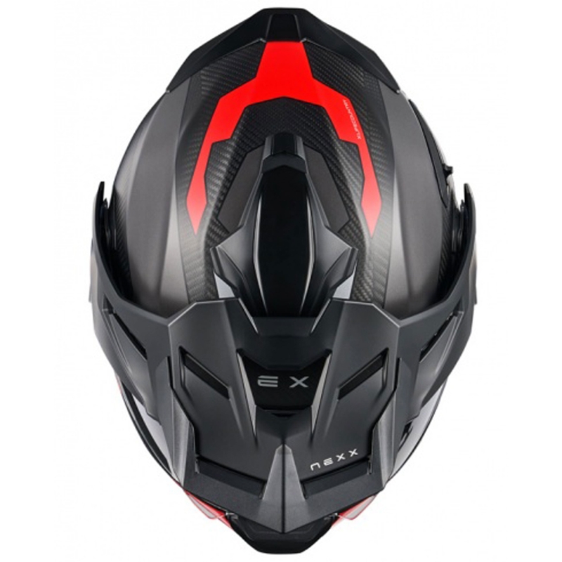 Casco de moto abatible Nexx X.Lifecountry Terra gris mate-rojo liquidación