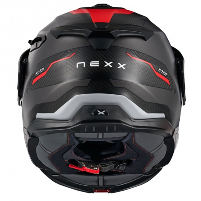 Casco de moto abatible Nexx X.Lifecountry Terra gris mate-rojo liquidación