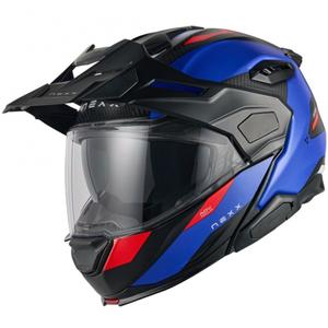 Casco de moto abatible Nexx X.Lifecountry Terra azul-rojo mate