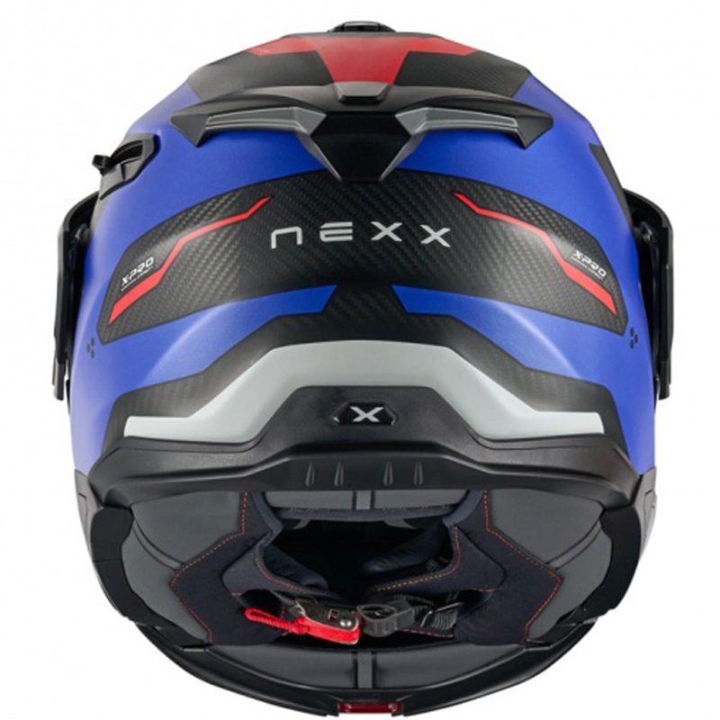 Casco de moto abatible Nexx X.Lifecountry Terra azul-rojo mate