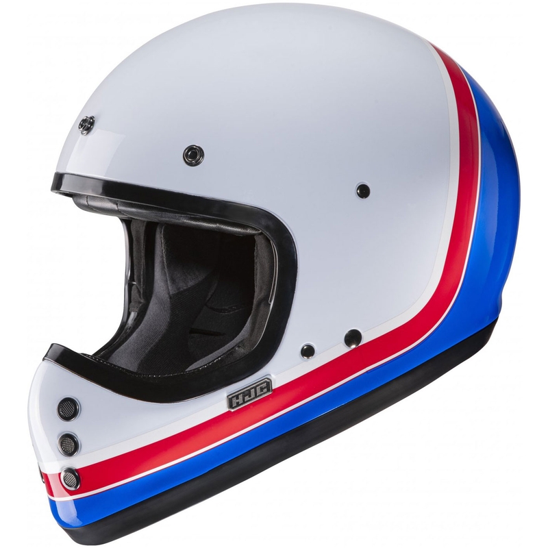 Casco integral de moto HJC V60 Scoby MC21 blanco-rojo-azul