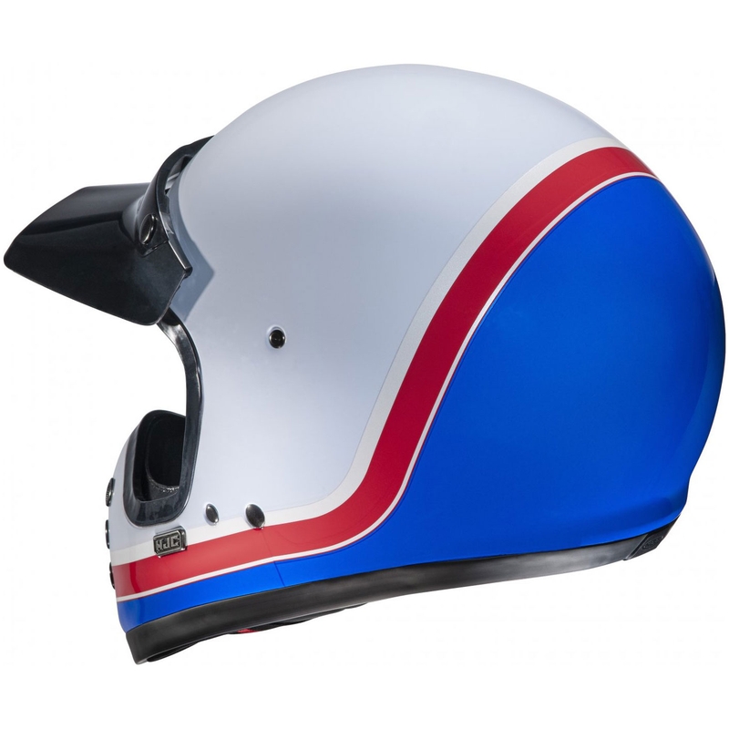 Casco integral de moto HJC V60 Scoby MC21 blanco-rojo-azul