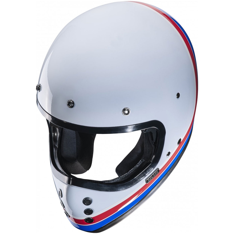 Casco integral de moto HJC V60 Scoby MC21 blanco-rojo-azul