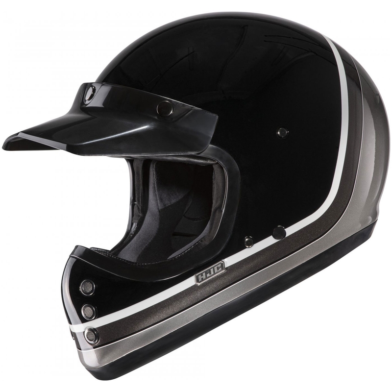 Casco integral de moto HJC V60 Scoby MC5 negro-blanco-gris