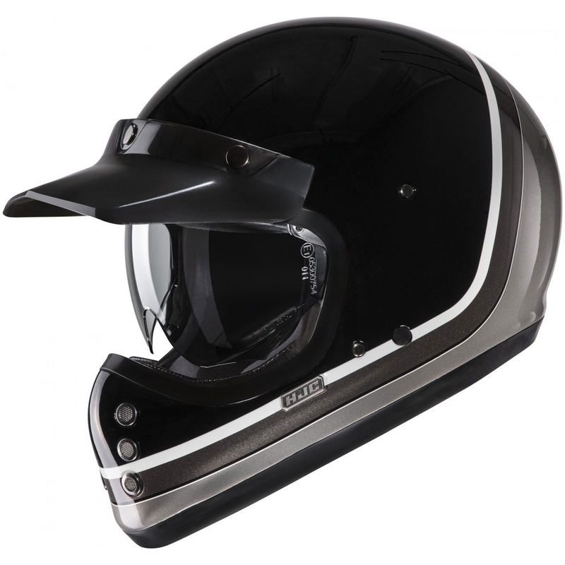 Casco integral de moto HJC V60 Scoby MC5 negro-blanco-gris