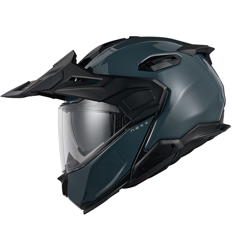 Casco de moto abatible Nexx X.Lifecountry Plain azul liquidación