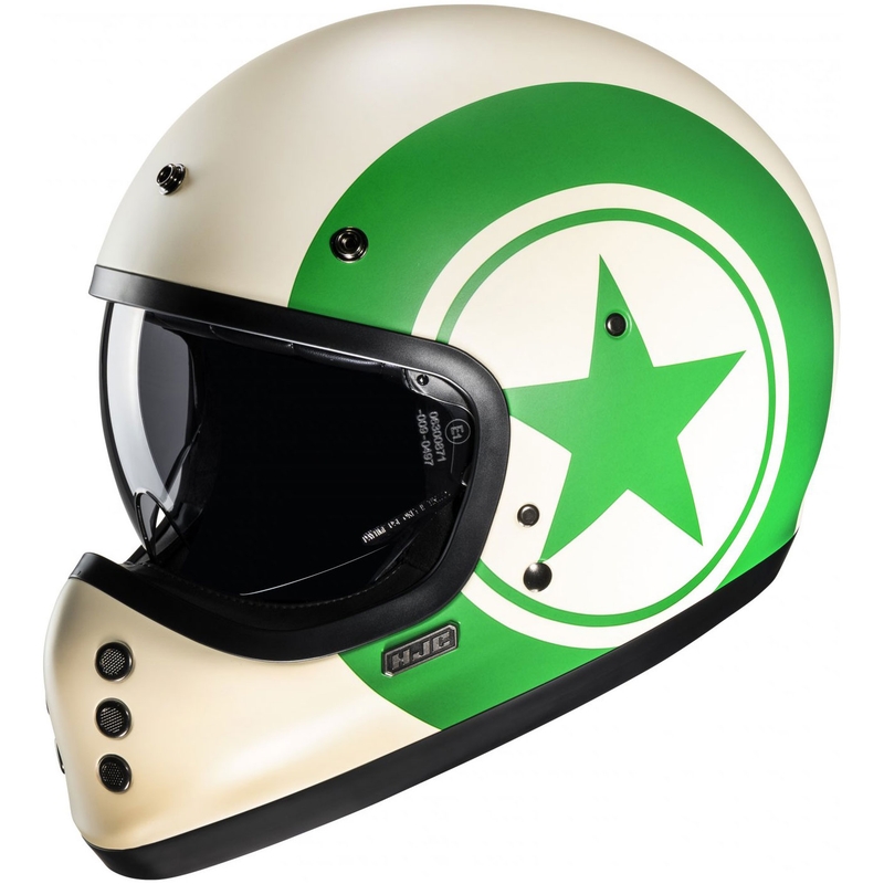 Casco integral de moto HJC V60 Nyx MC4SF blanco-verde