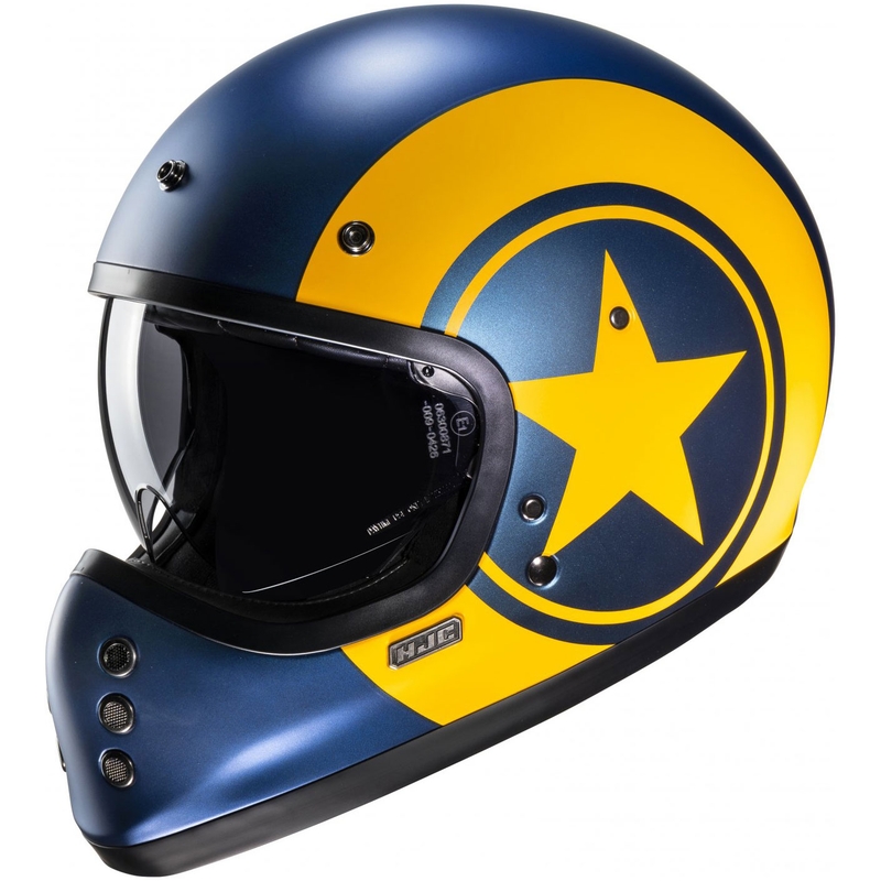 Casco integral de moto HJC V60 Nyx MC3SF azul-amarillo