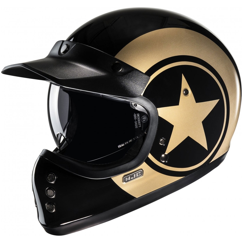 Casco integral de moto HJC V60 Nyx MC9 negro-dorado