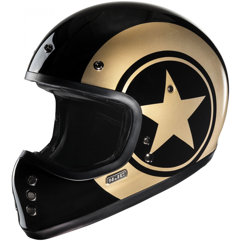 Casco integral de moto HJC V60 Nyx MC9 negro-dorado