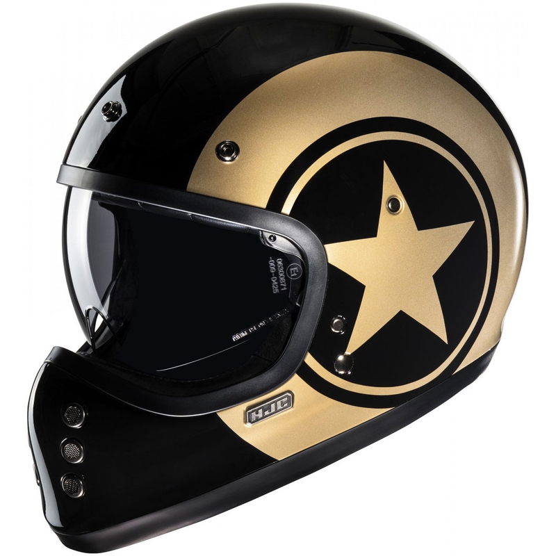 Casco integral de moto HJC V60 Nyx MC9 negro-dorado