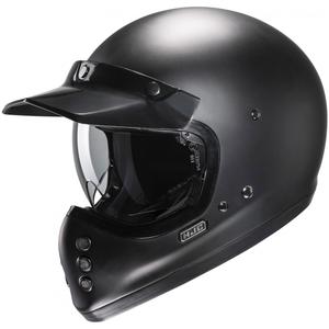 Casco integral de motocicleta semiplano HJC V60 Solid negro