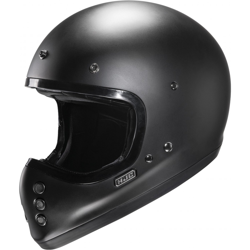 Casco integral de motocicleta semiplano HJC V60 Solid negro