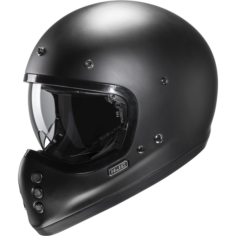 Casco integral de motocicleta semiplano HJC V60 Solid negro