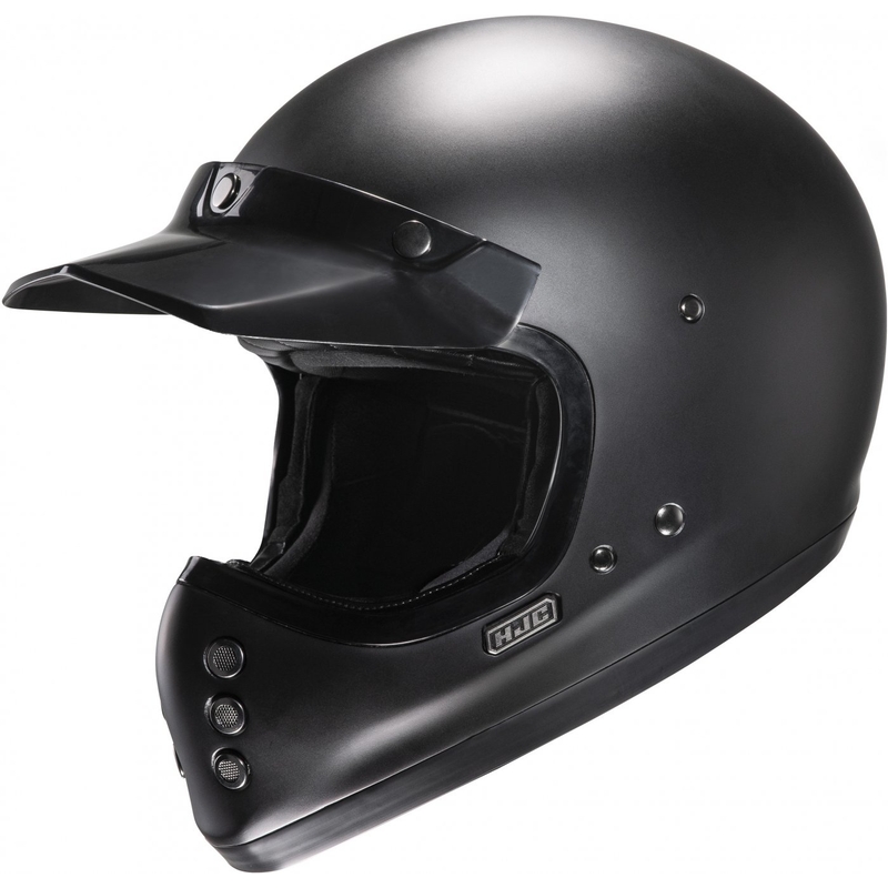 Casco integral de motocicleta semiplano HJC V60 Solid negro