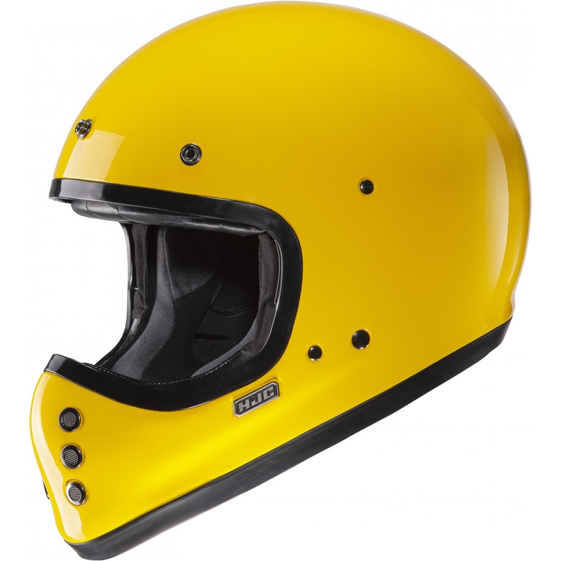 Casco integral de motocicleta HJC V60 Solid amarillo intenso