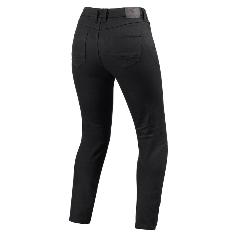 Vaqueros de moto Revit Marzia Skinny short para mujer, color negro