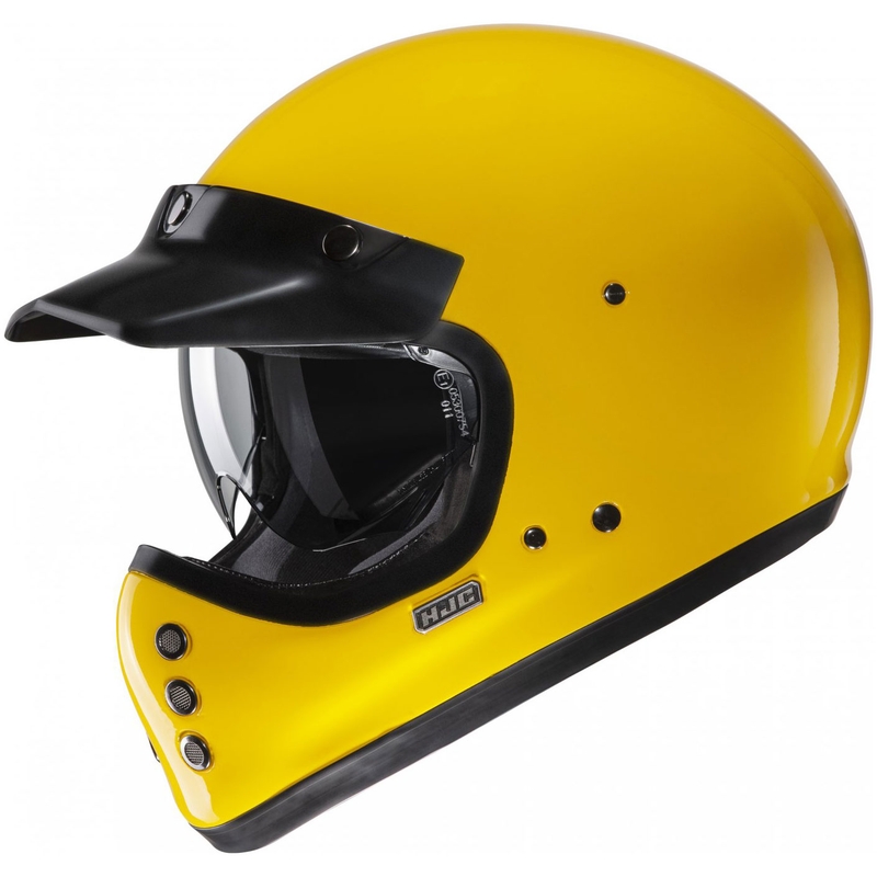 Casco integral de motocicleta HJC V60 Solid amarillo intenso
