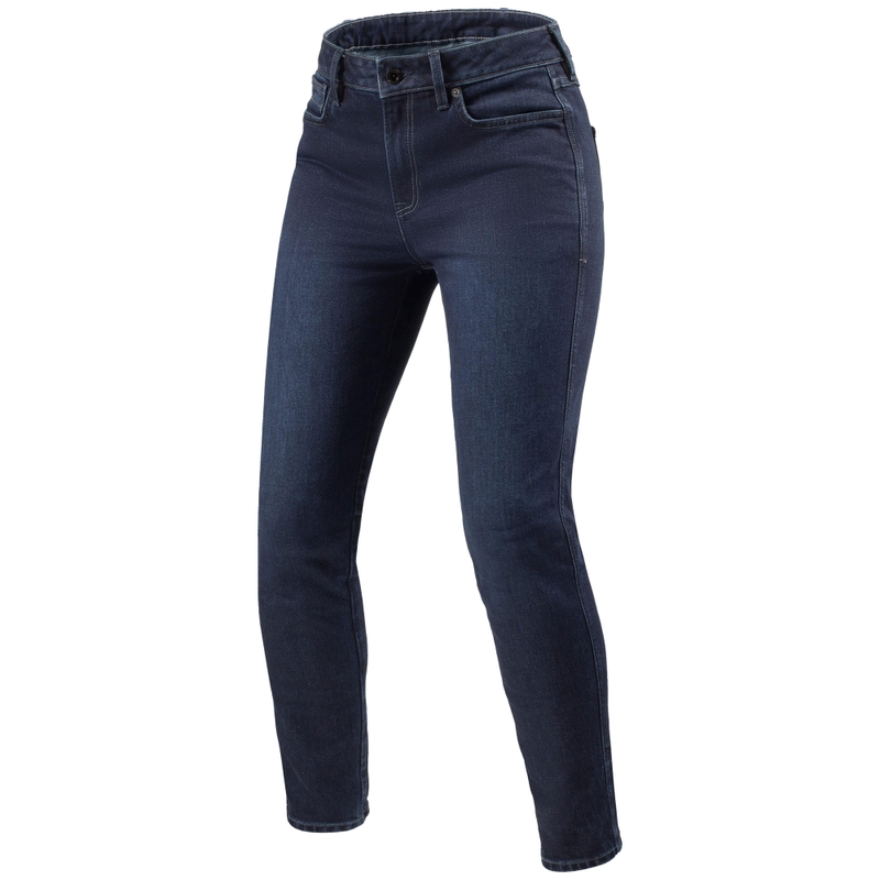 Vaqueros de moto Revit Marzia Skinny short para mujer - Azul