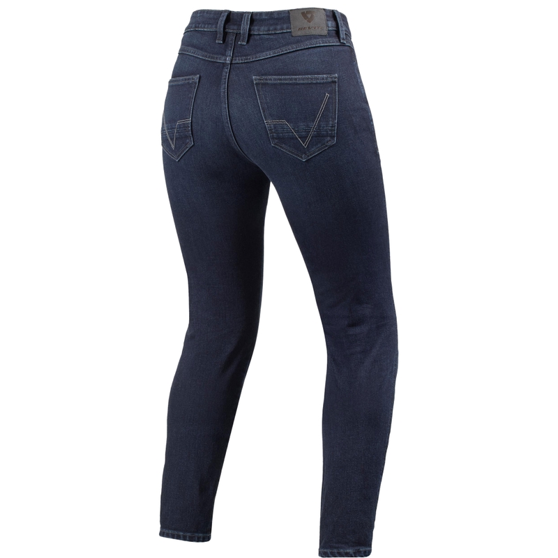Vaqueros de moto Revit Marzia Skinny short para mujer - Azul