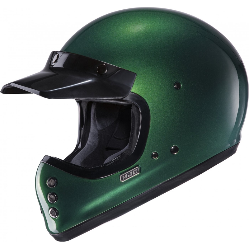 Casco integral de motocicleta HJC V60 Solid verde oscuro