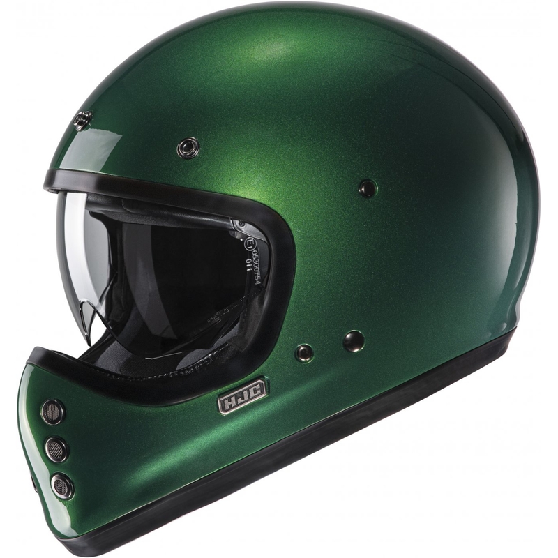 Casco integral de motocicleta HJC V60 Solid verde oscuro