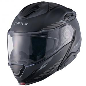 Casco de moto abatible Nexx X.Lifetour Globe negro mate-gris