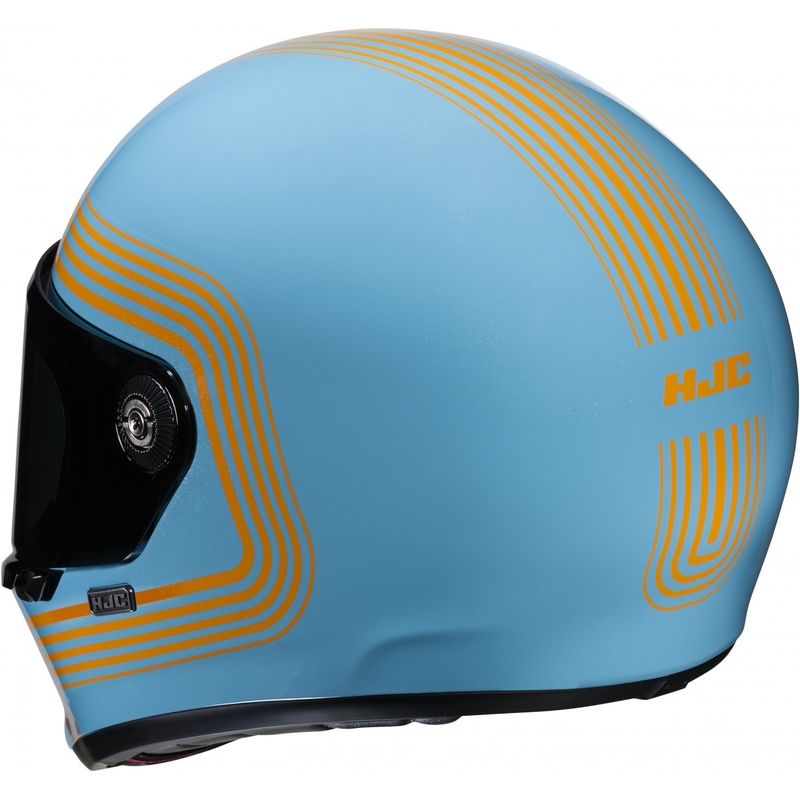 Casco integral de moto HJC V10 Foni MC27 turquesa-naranja