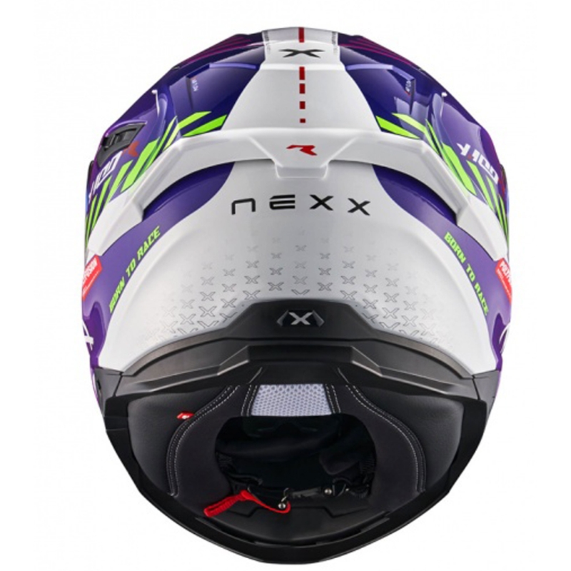 Casco integral de moto NEXX Y.100R Fade morado-blanco liquidación