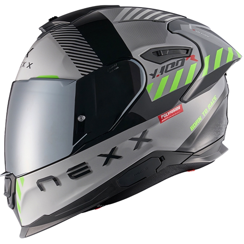 Casco integral de moto NEXX Y.100R Fade gris-negro liquidación