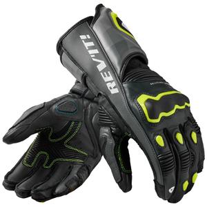Guantes de moto Revit Quantum 3 gris-amarillo fluo