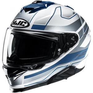 Casco integral de moto HJC i71 Iorix MC2 blanco-azul-plata