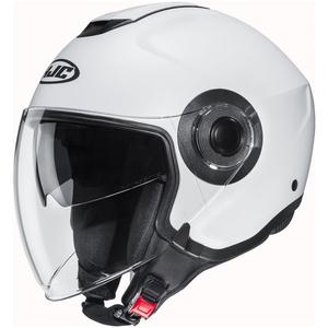 Casco de moto abierto HJC i40N Solid semiplano blanco perla